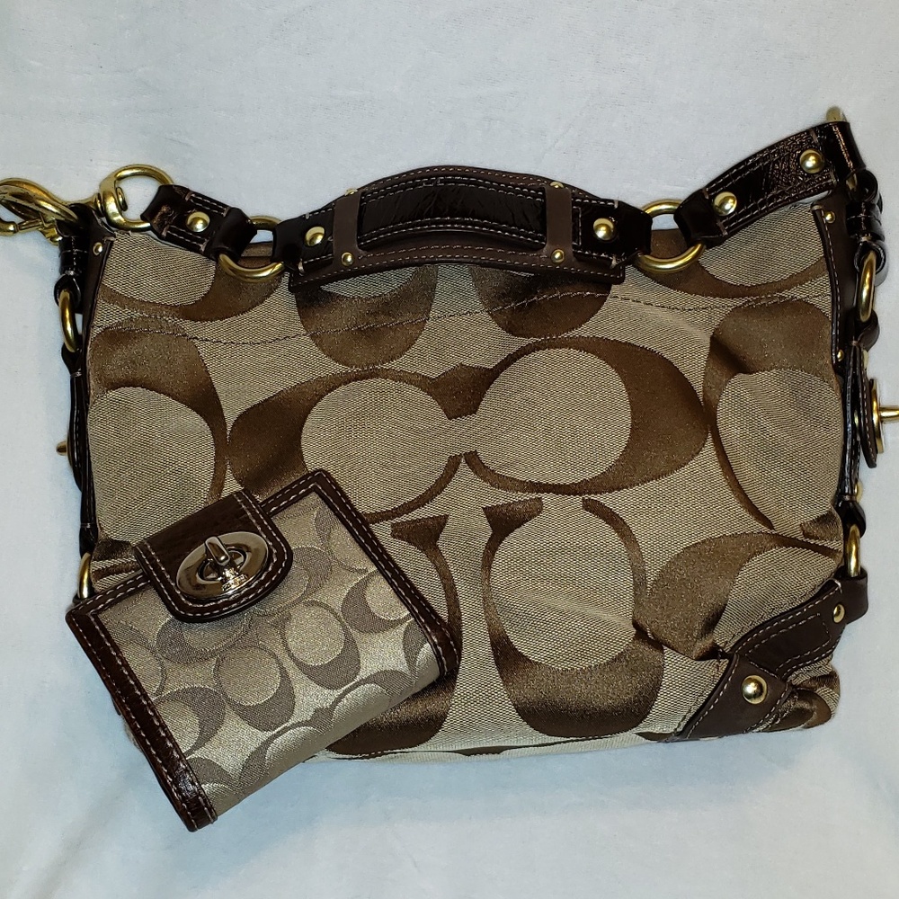 Authentic Coach handbag and wallet set